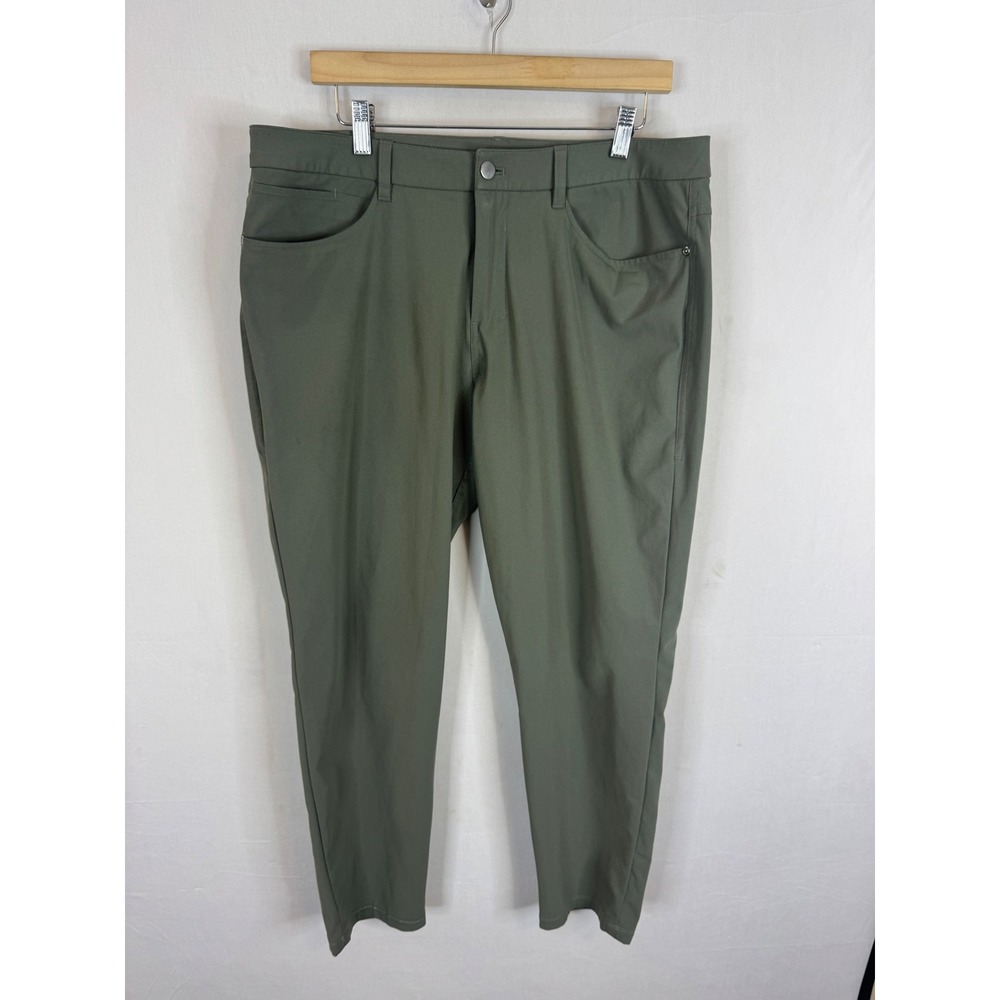 Lululemon ABC Pant Classic Warpstreme Olive Green Mens 36X30 LM5ALWS